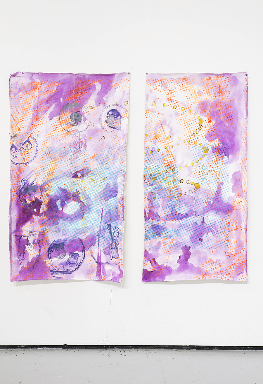 <span class='aN'>Tamen Pérez, </span><i>Remolino</i><br>2019-2020, mixed media and acrylic on canvas, 76 × 70″